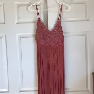 ☀️Boho crochet maxi dress